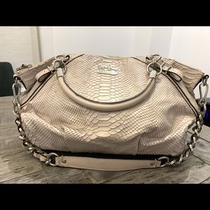 Coach Madisok Python Embossed Leather Sophia Satchel